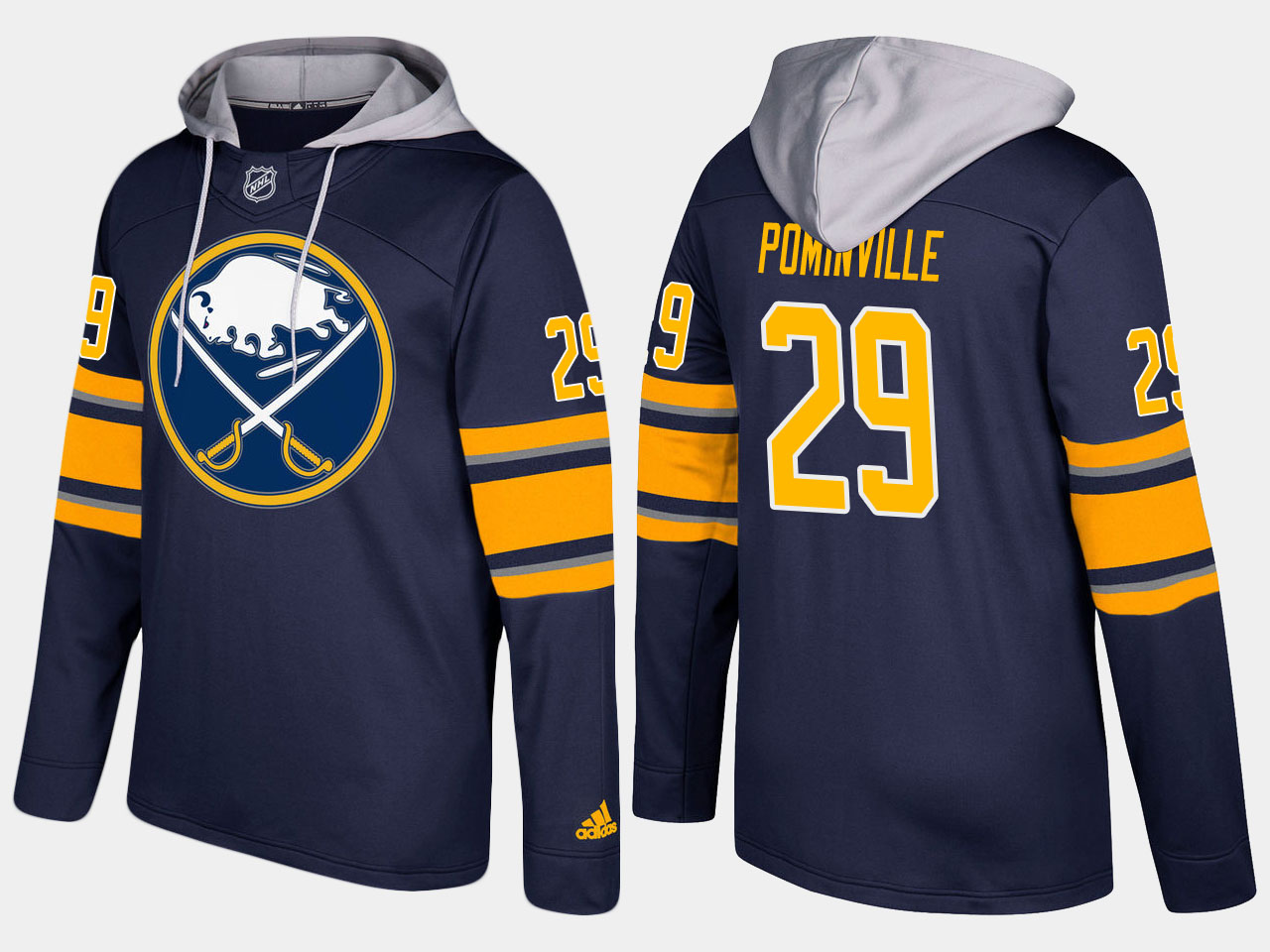 NHL Men Buffalo sabres #29 jason pominville blue hoodie